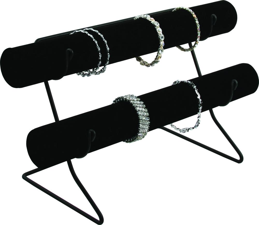 Black Velvet Single Tube Bars with Wire Base