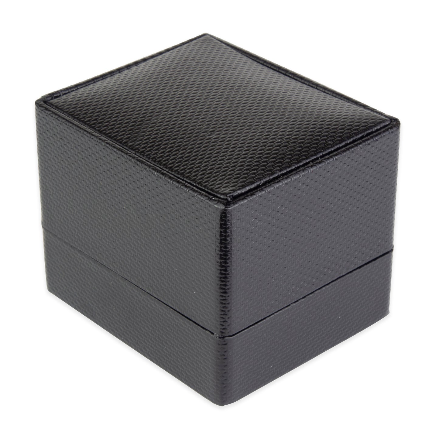 Exquisite Textured Black Earring Gift Box with Pre-tied Ribbon
