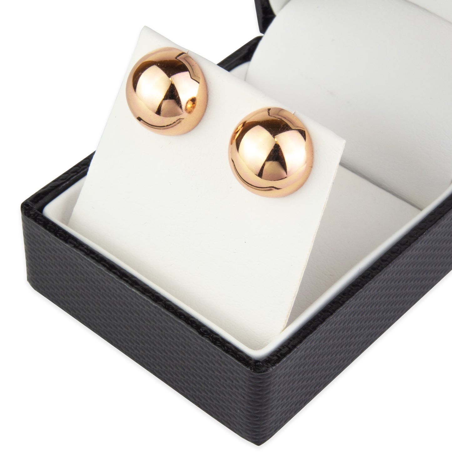 Exquisite Textured Black Earring Gift Box with Pre-tied Ribbon