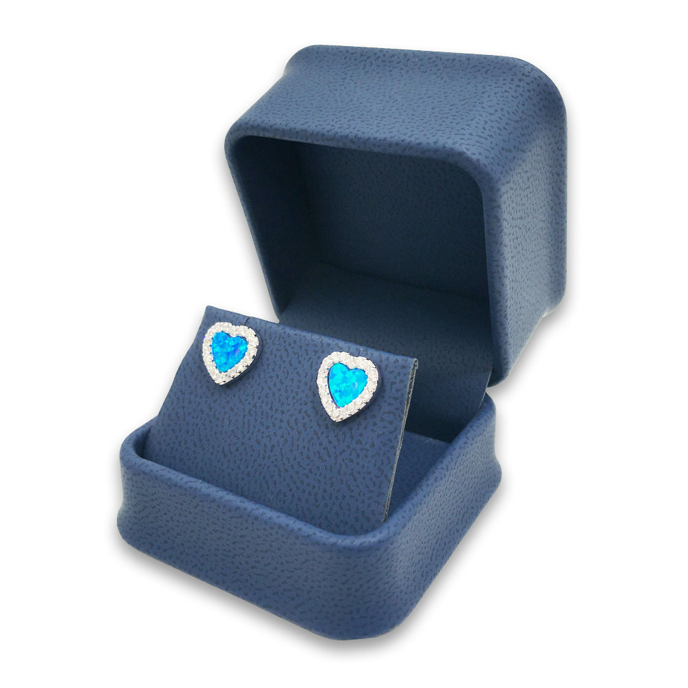 Deluxe Blue Soft Touch Faux Leather Jewelry Boxes
