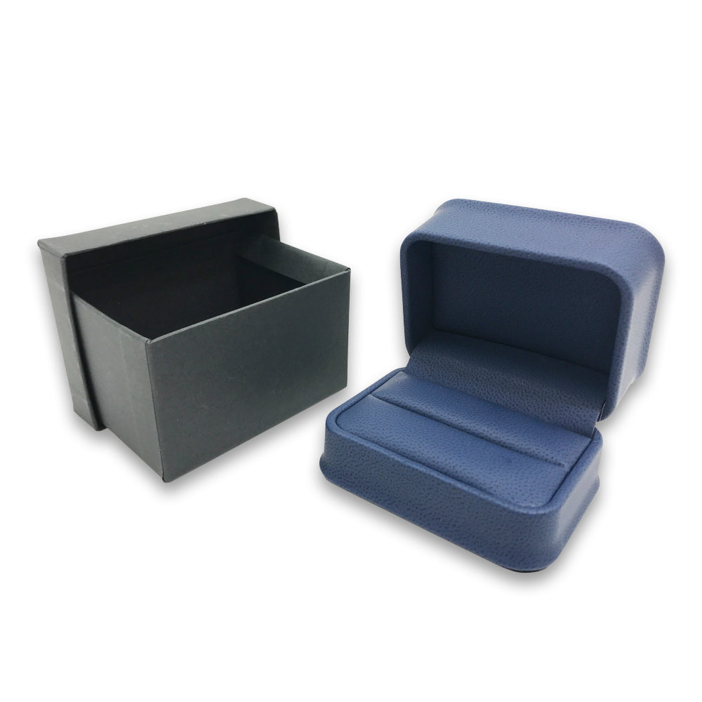 Deluxe Blue Soft Touch Faux Leather Jewelry Boxes