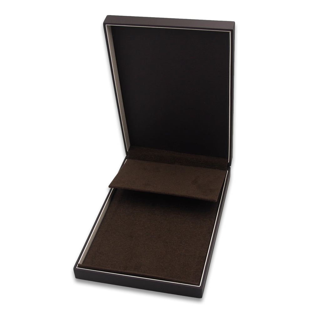 Brown Elegant Matte Boxes with Reversible Inserts