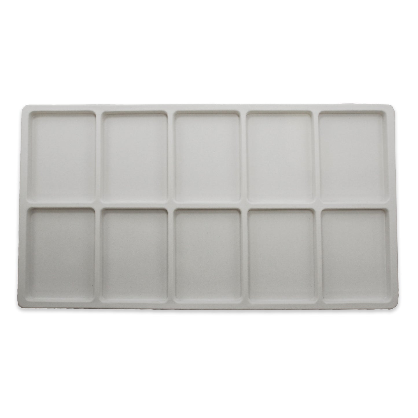 White Flocked Plastic Compartment Tray Insert