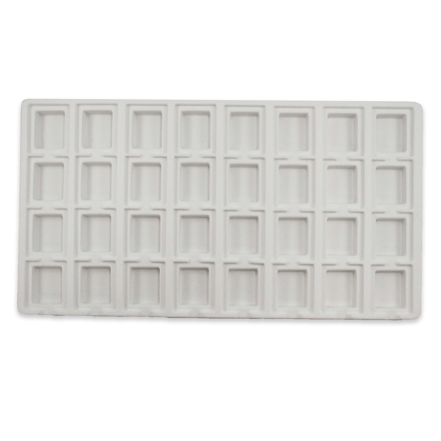 White Flocked Plastic Compartment Tray Insert