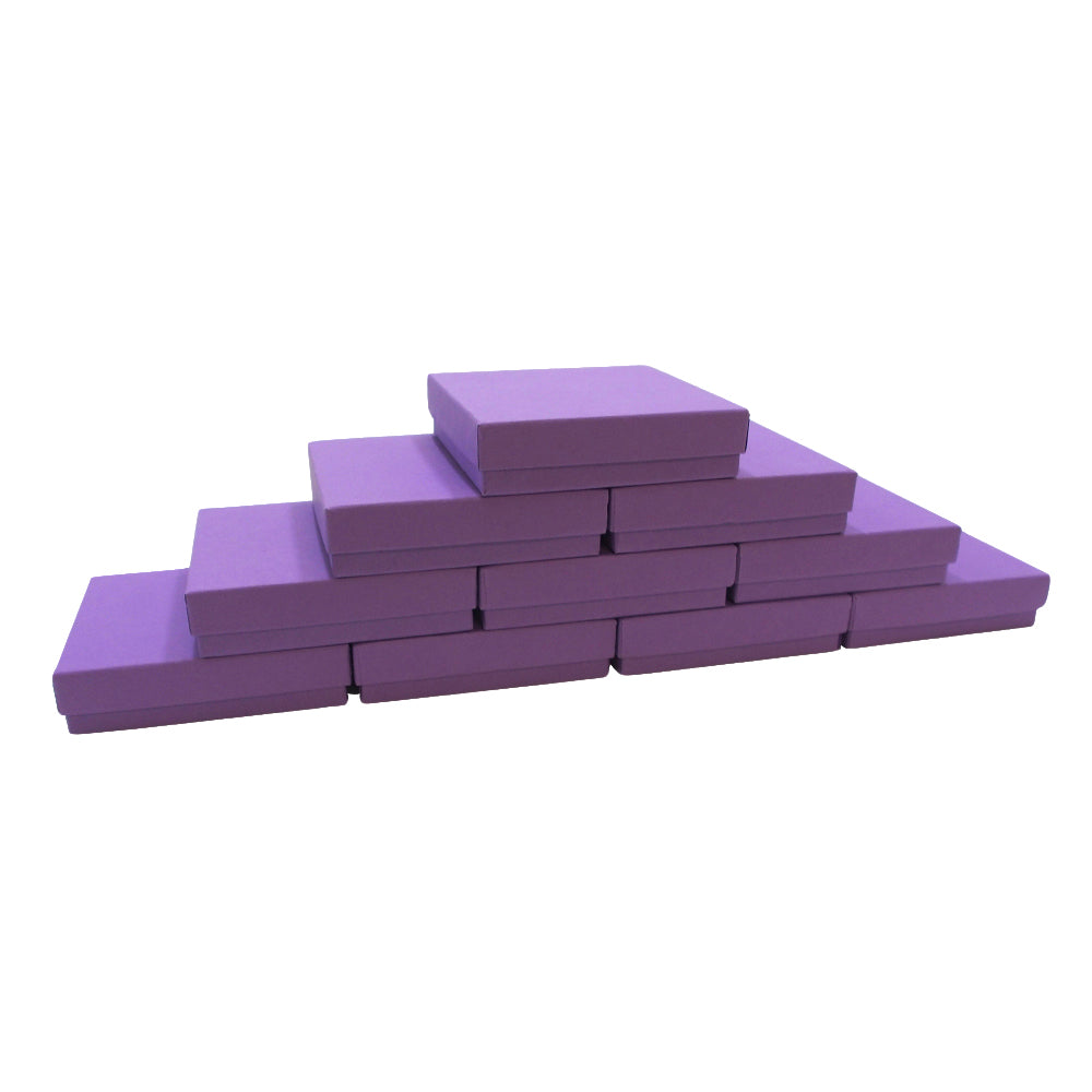 Purple Kraft Cotton Filled Boxes - 6 Sizes Available!