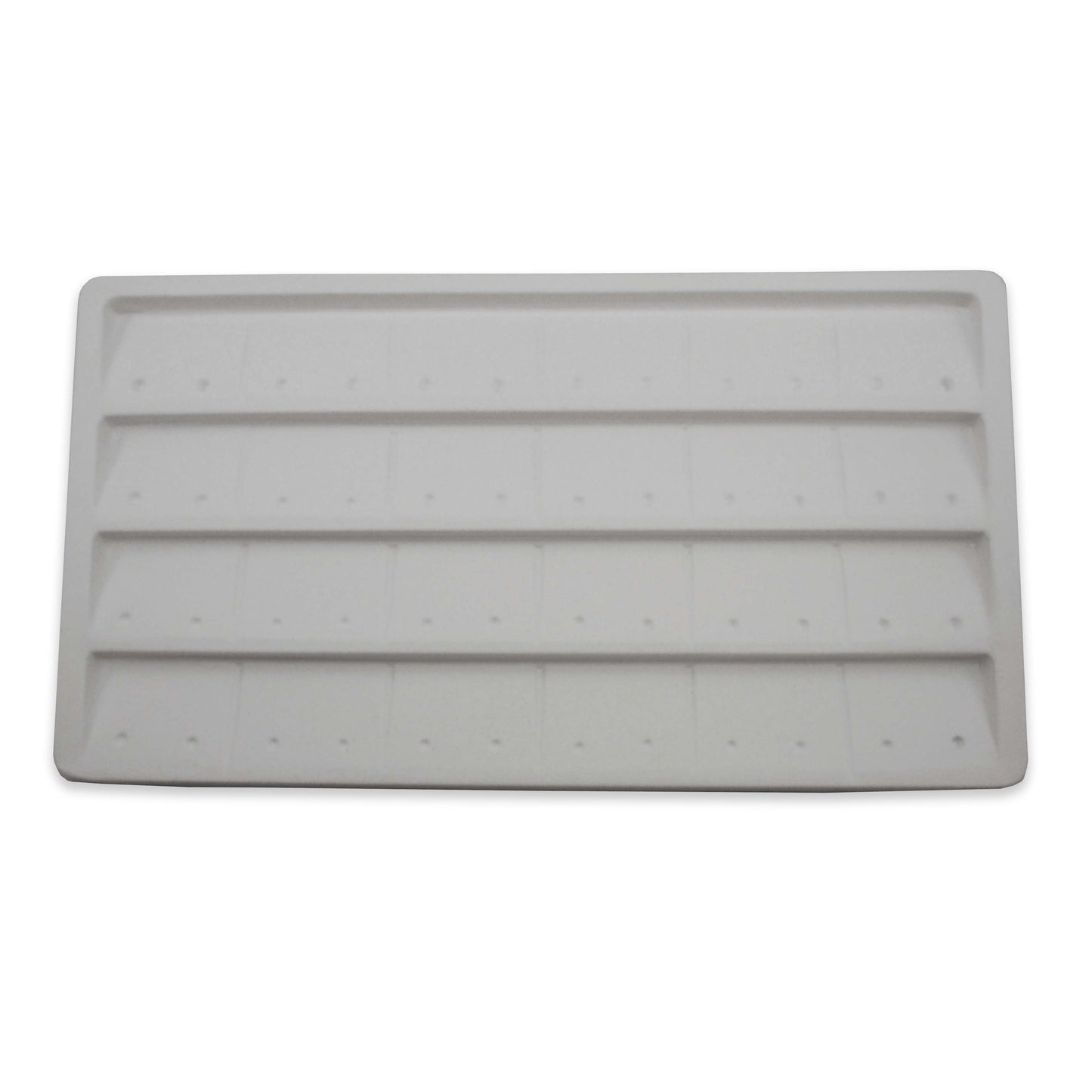 White Flocked Plastic Compartment Tray Insert