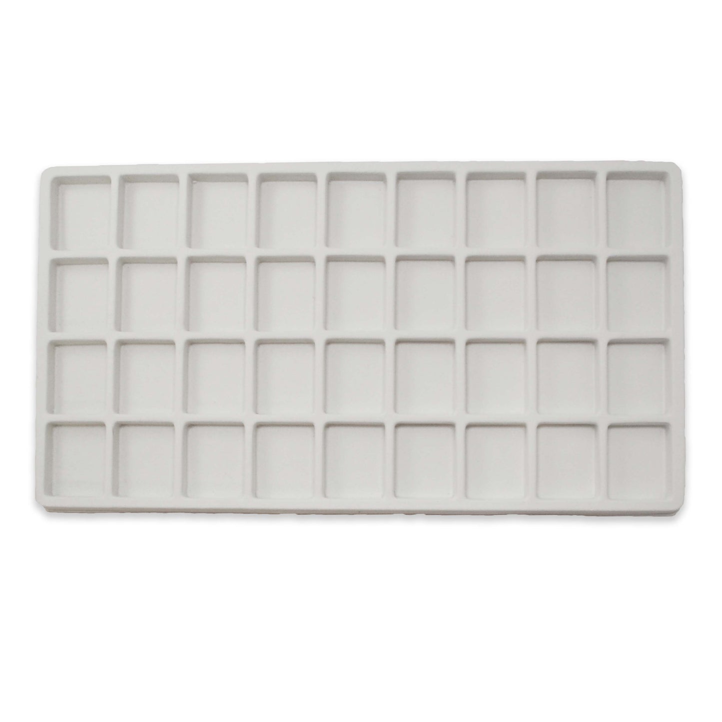 White Flocked Plastic Compartment Tray Insert