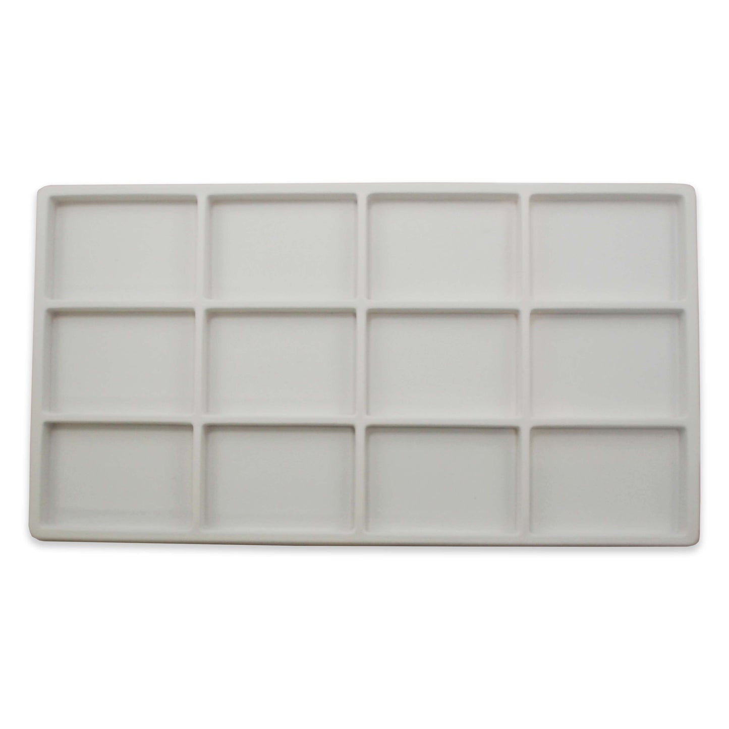White Flocked Plastic Compartment Tray Insert