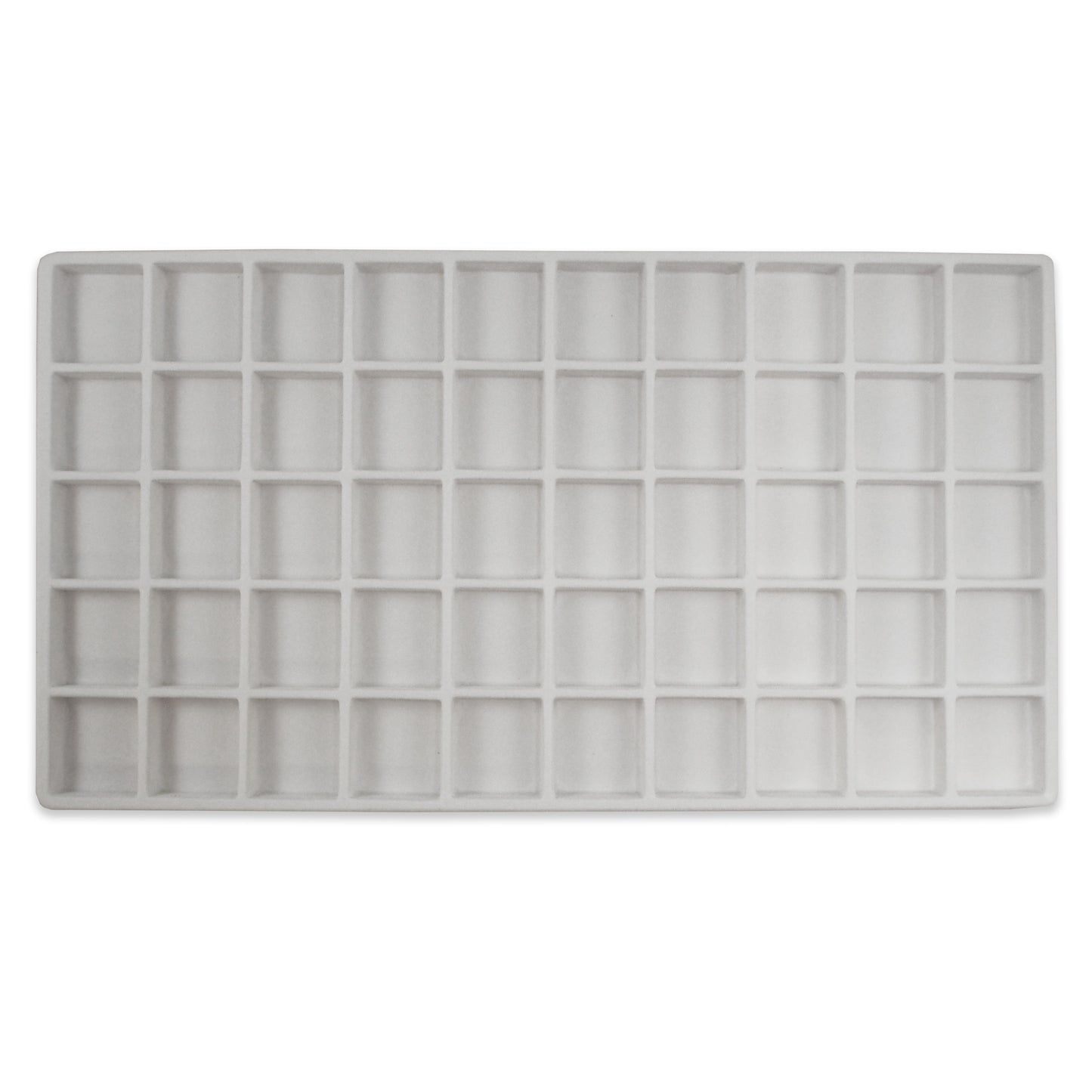 White Flocked Plastic Compartment Tray Insert