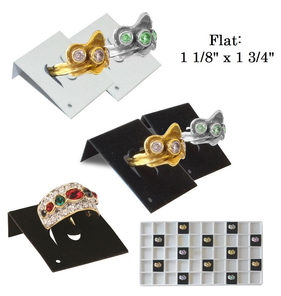 Black Ring Card Insert - 1 1/8" x 1 3/4" (100Pcs/Pk)