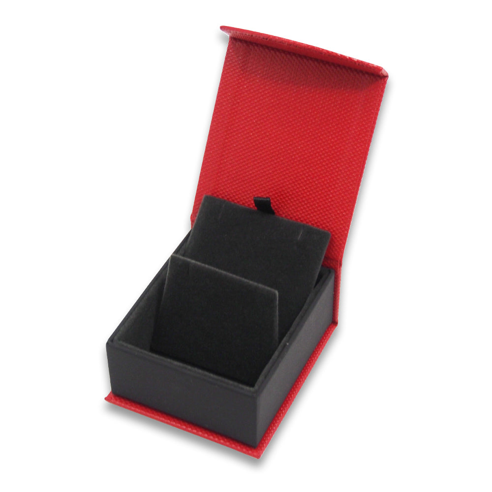 Pebble Red Metallic Magnetic Flap Box