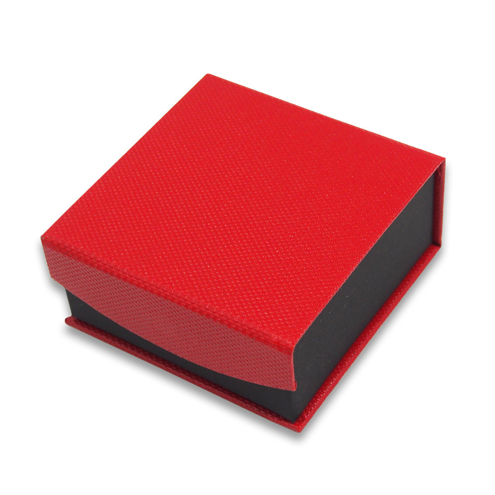Pebble Red Metallic Magnetic Flap Box
