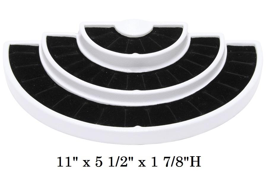 White Lightweight Tiered Ring Display with 36 Slots