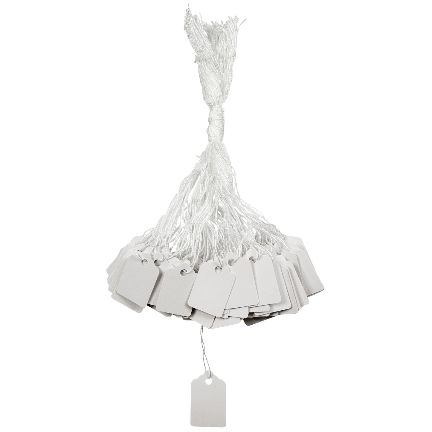 Large White String Tags - 100pcs