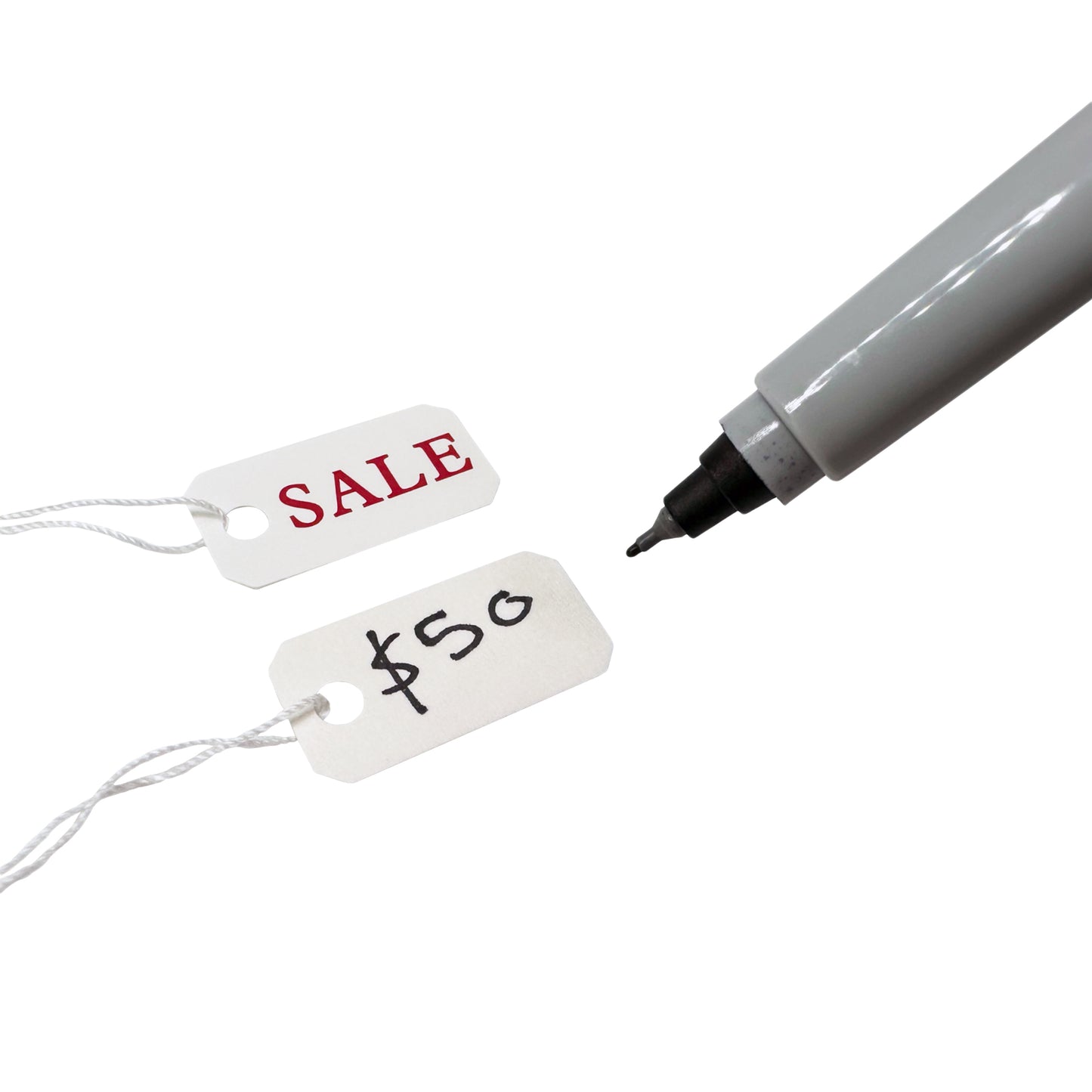 Small Pre-Printed String Tags 100pcs