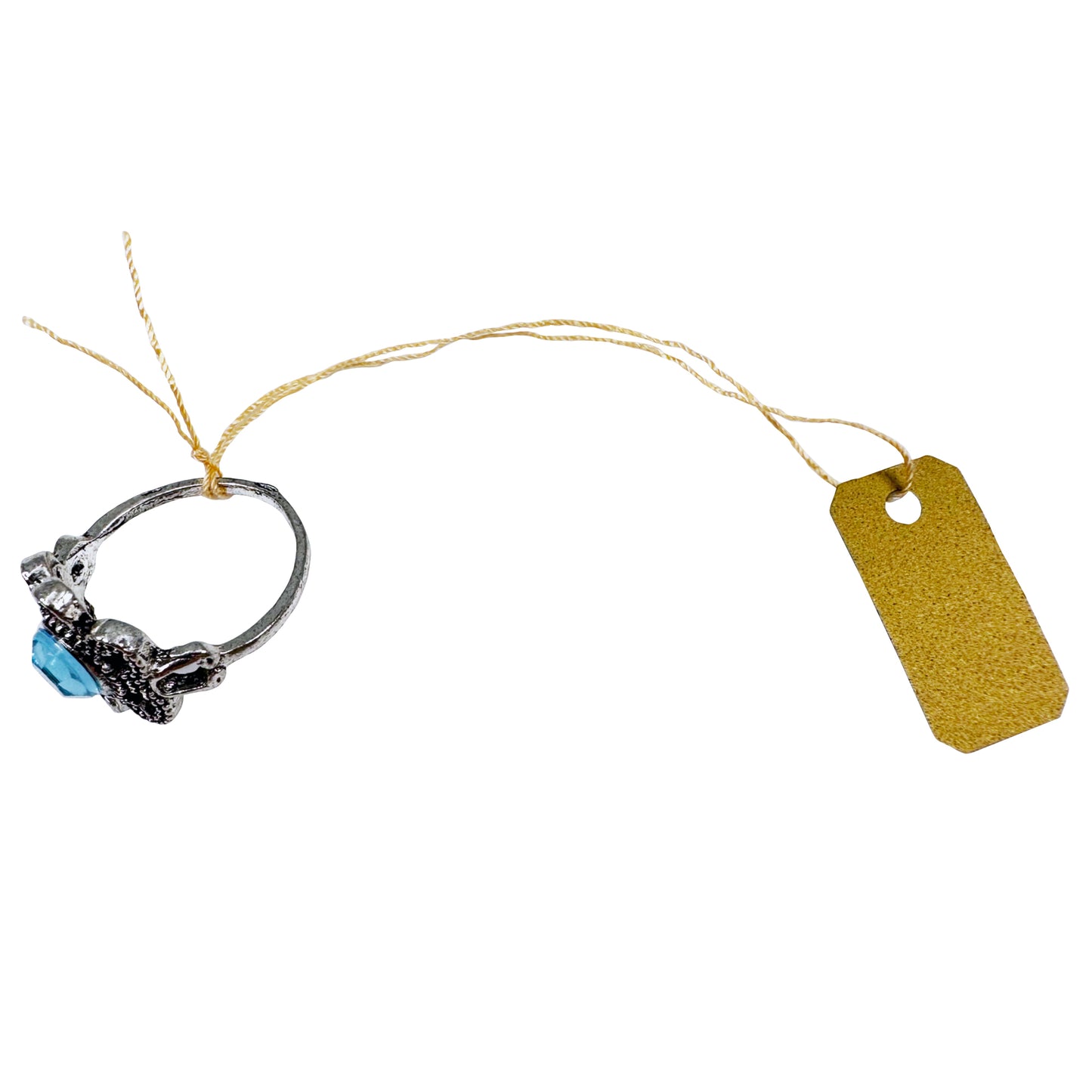 Small Gold Plastic String Tags 100pcs