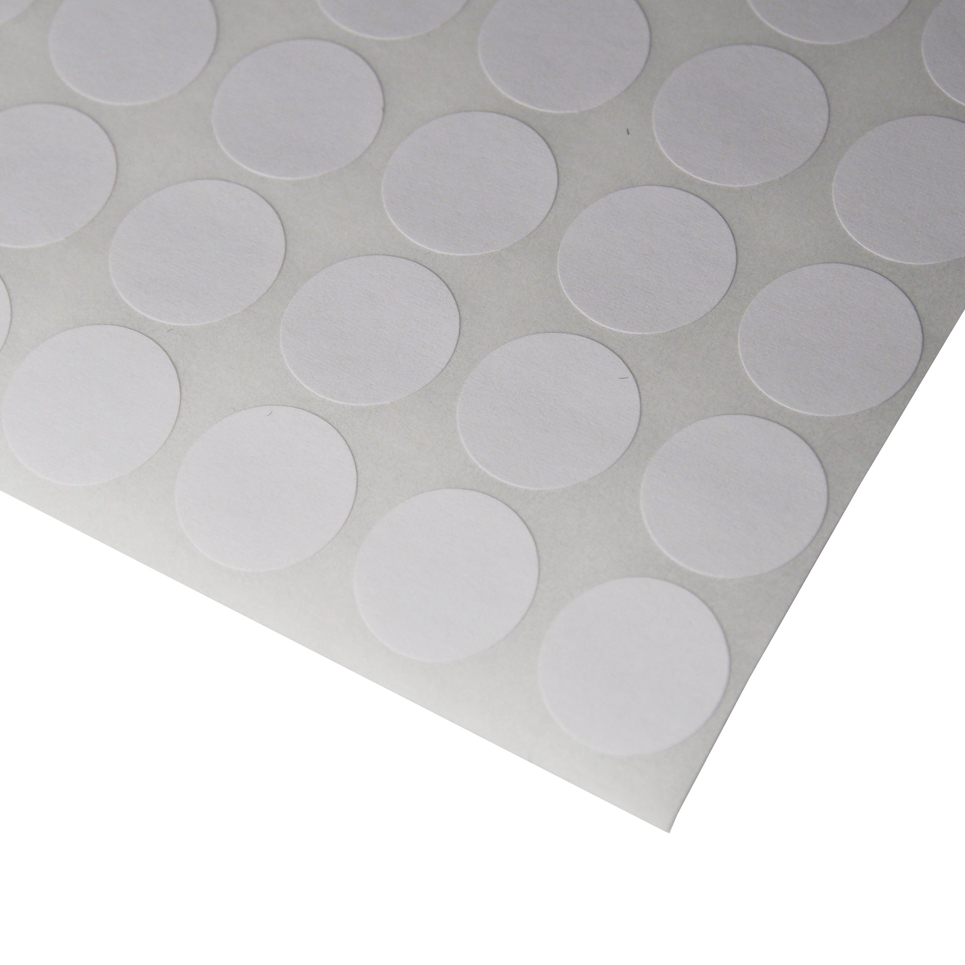 Corner of the sheet of Circle Self Adhesive Plain Label - 1020 Labels (1/2" Dia.)
