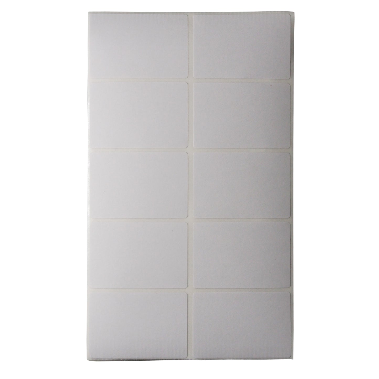 Full Sheet of 10 Rounded Edge Rectangular Self Adhesive Plain Labels - 1000 Labels/Pack (1" x 1 1/2")