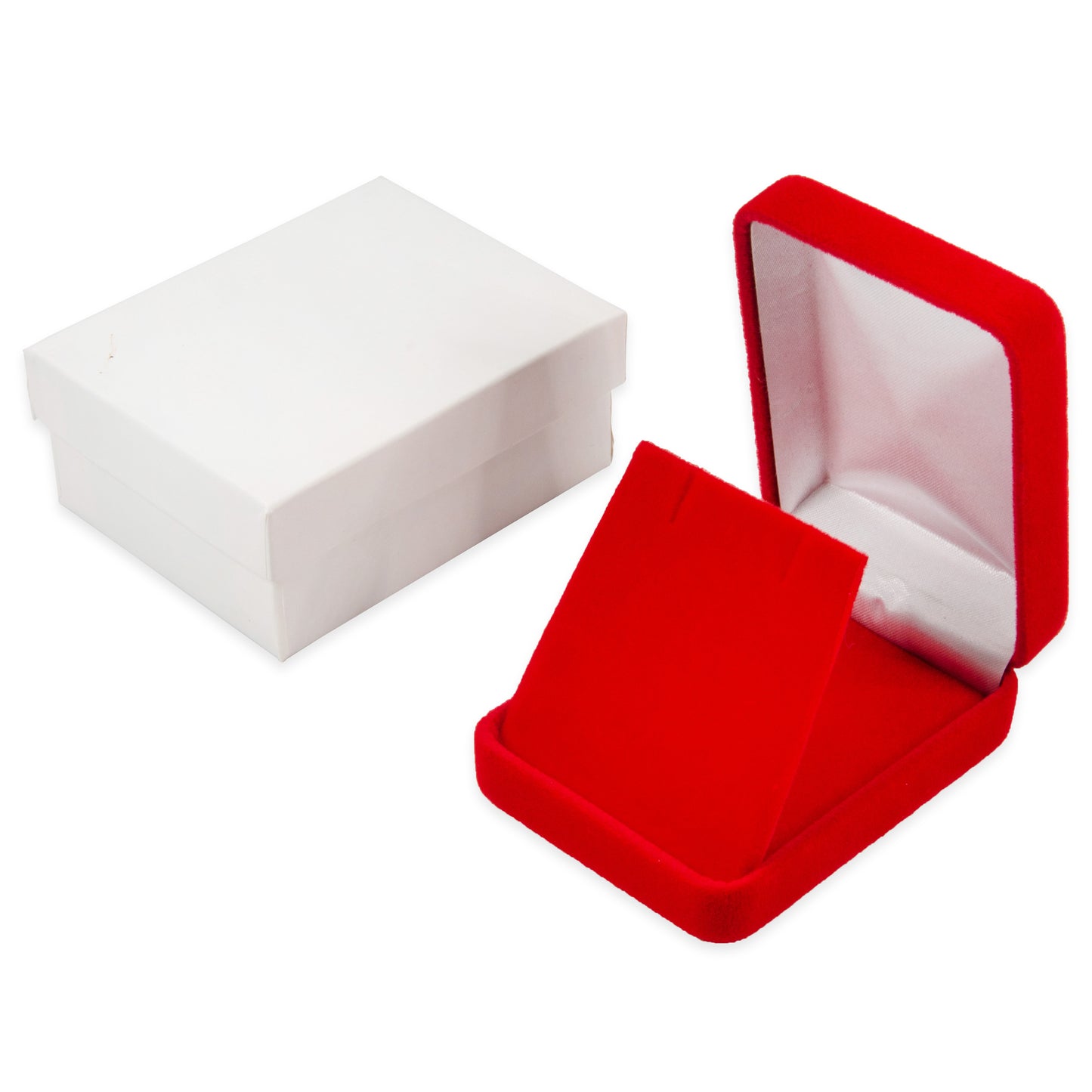 Classic Red Velvet Pendant/Earring (Flap)Jewelry Gift Box