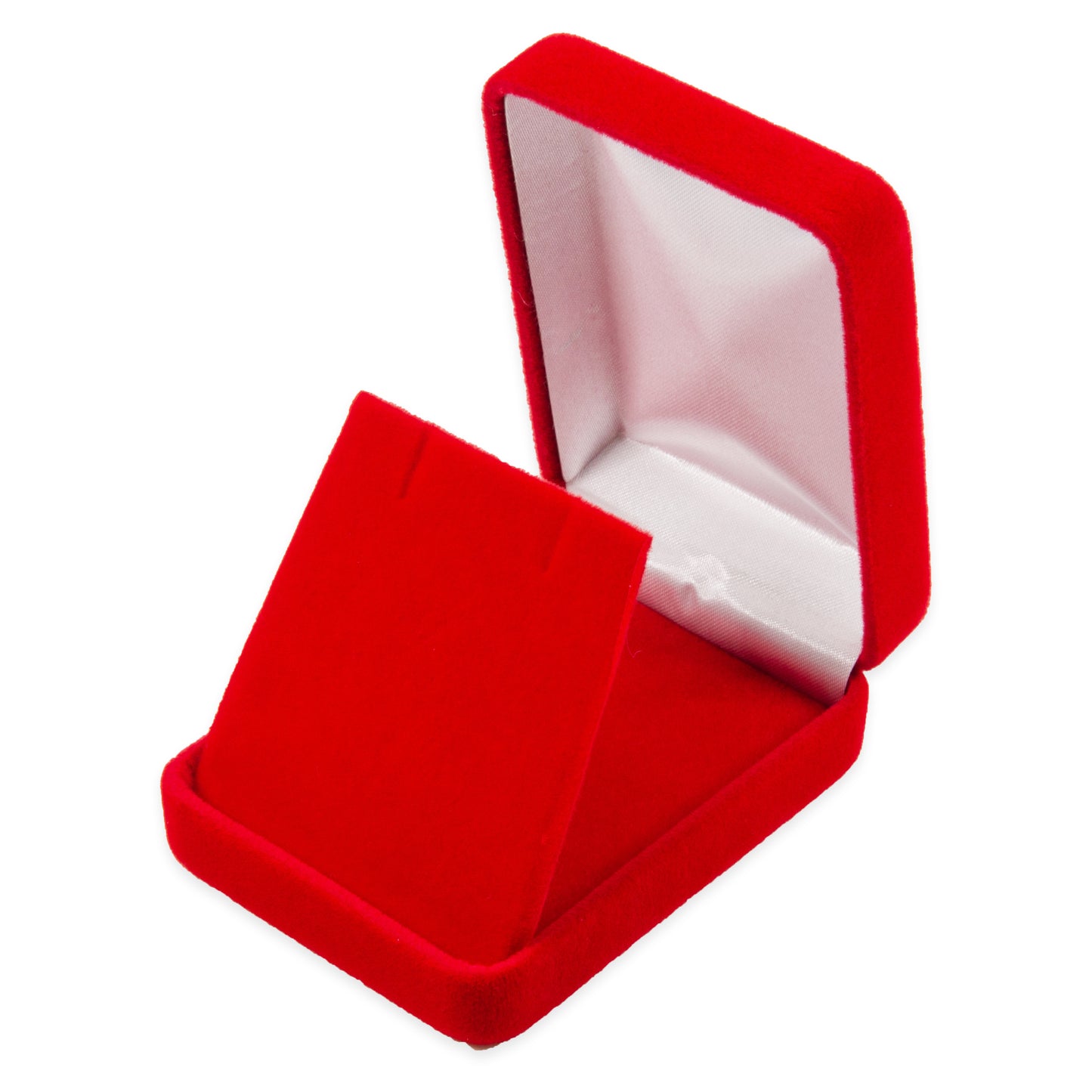 Classic Red Velvet Pendant/Earring (Flap)Jewelry Gift Box