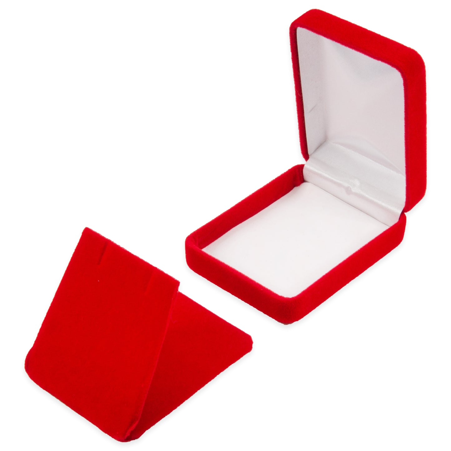 Classic Red Velvet Pendant/Earring (Flap)Jewelry Gift Box