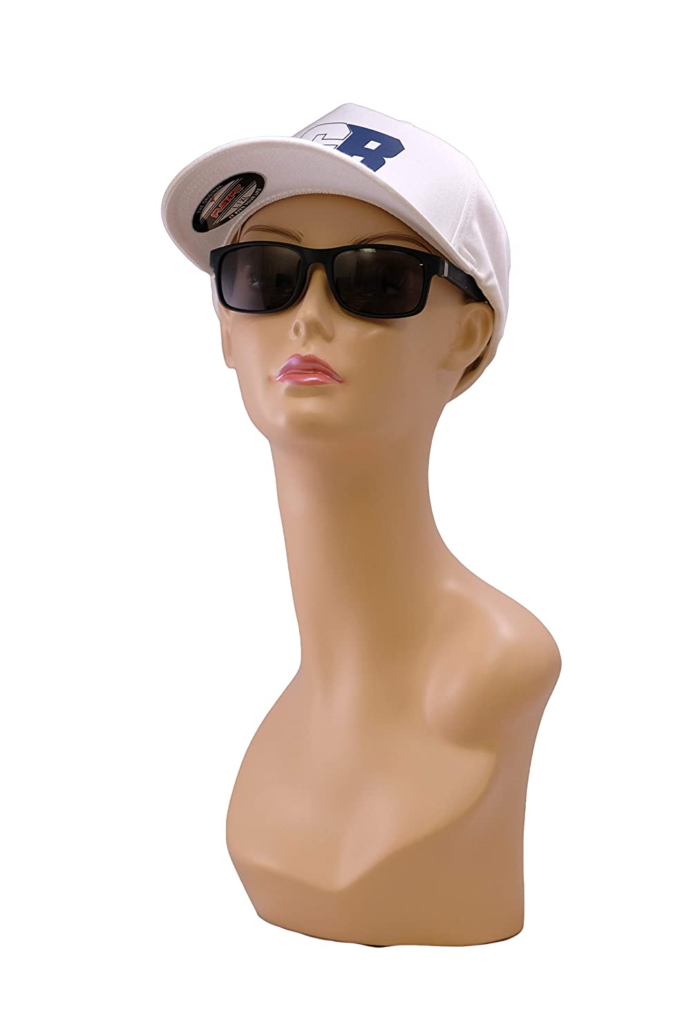 Female Fiberglass Mannequin Head with Pierced Ear