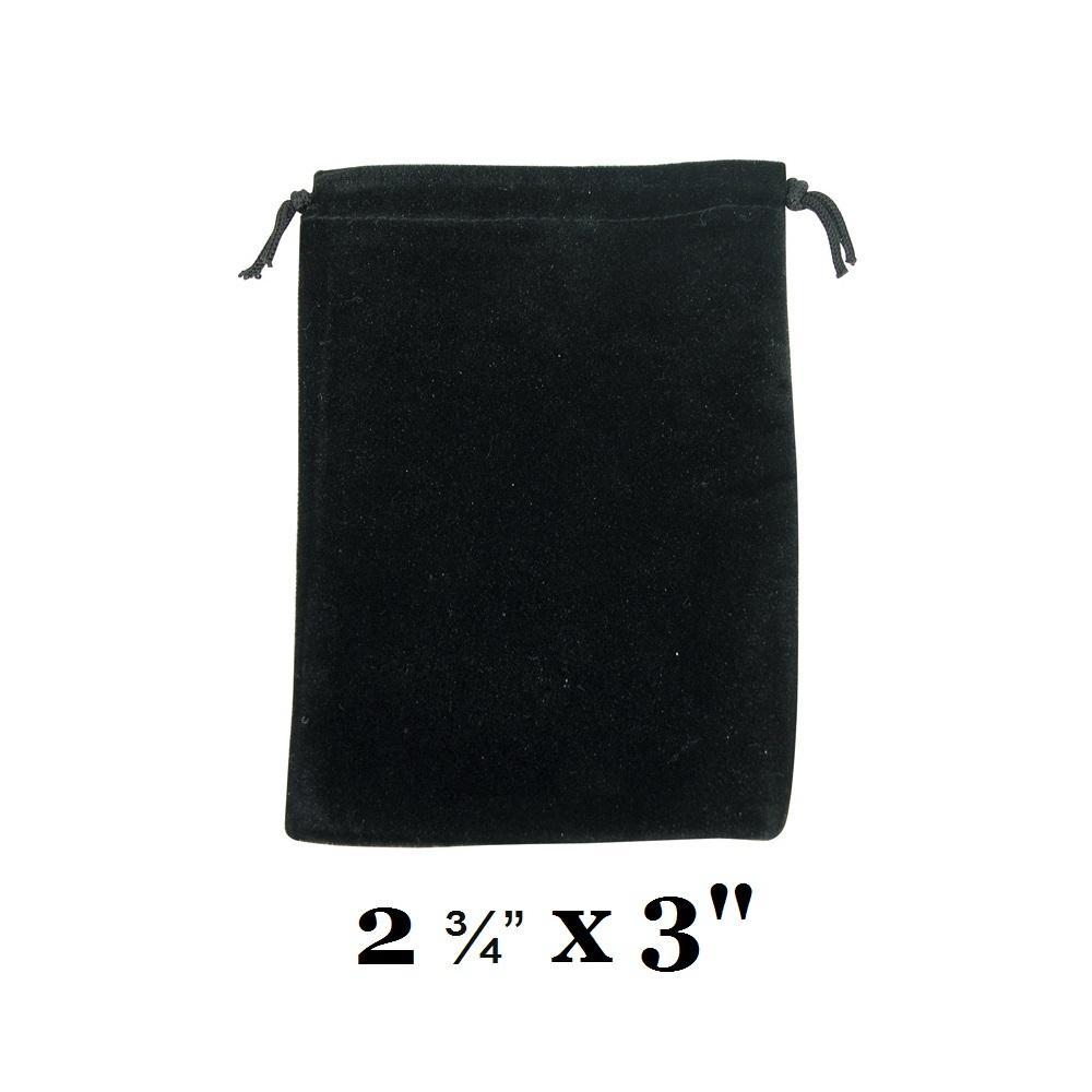black velvet drawstring bag