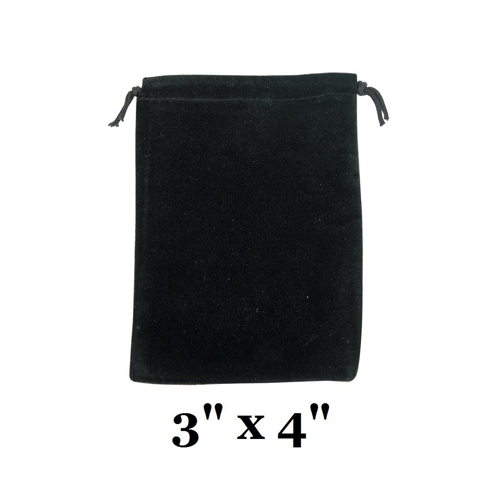 black velvet drawstring bag