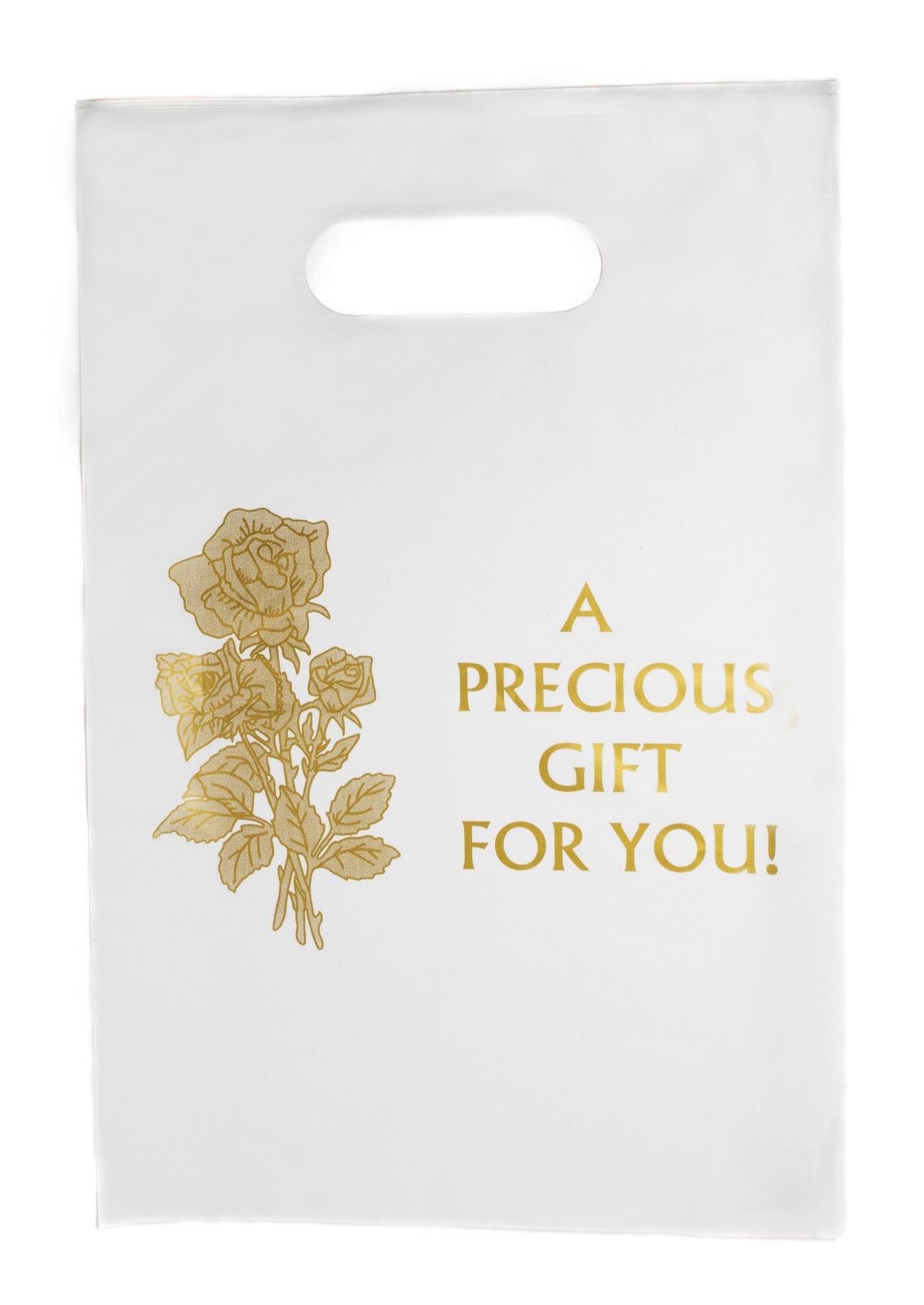 12 x 15 inch Patch handle bag, in the color of white
