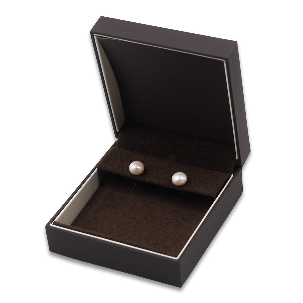 Elegant Matte Black Hinged Jewelry Gift Box