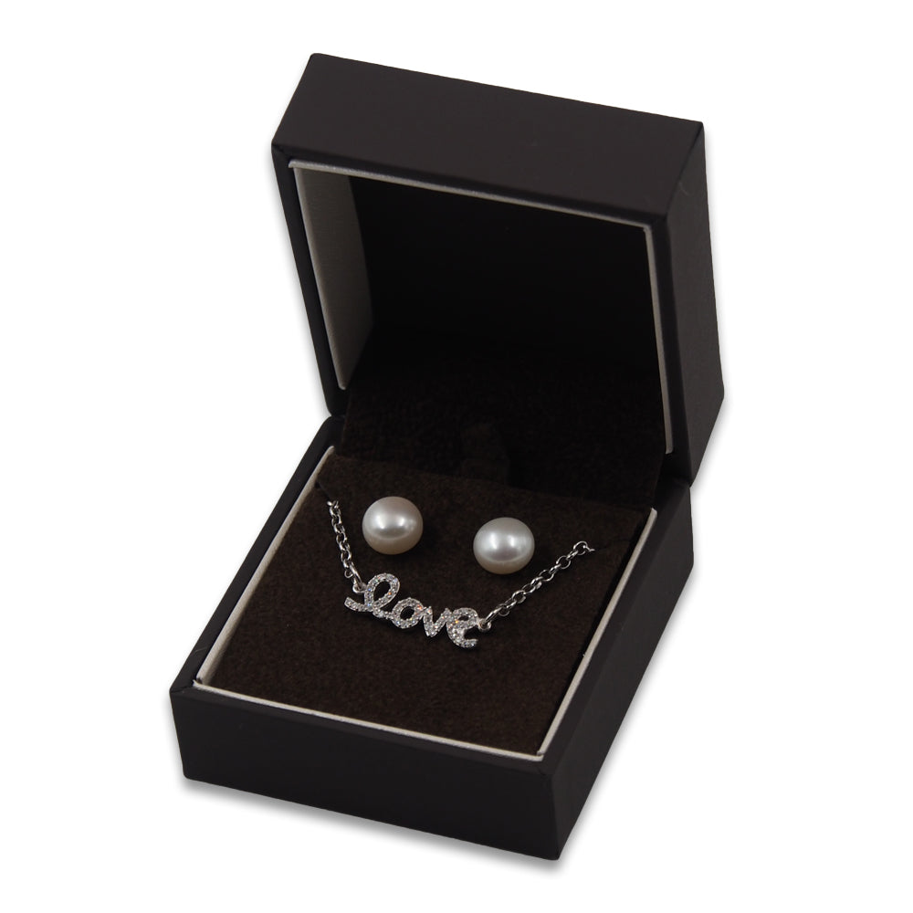 Elegant Matte Black Hinged Jewelry Gift Box