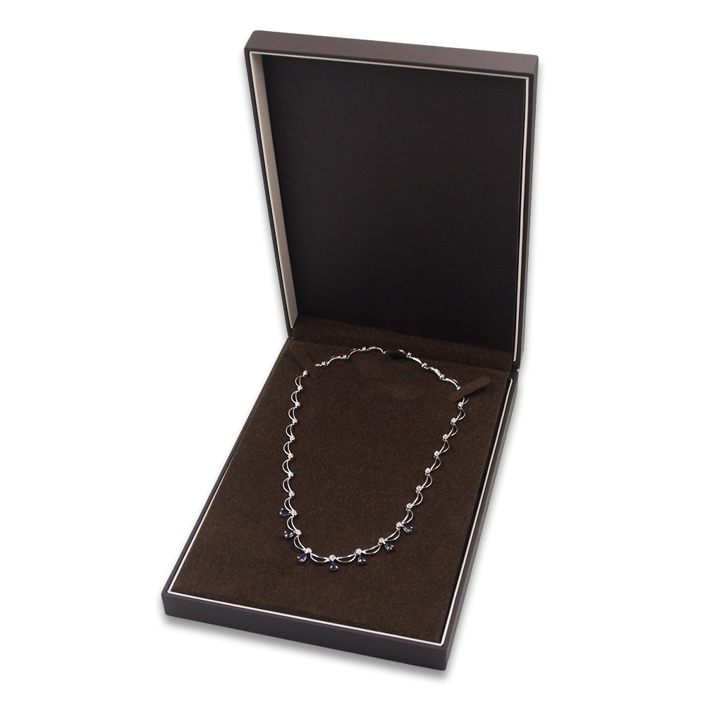 Elegant Matte Black Hinged Jewelry Gift Box