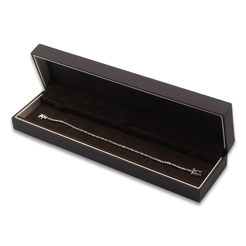 Elegant Matte Black Hinged Jewelry Gift Box