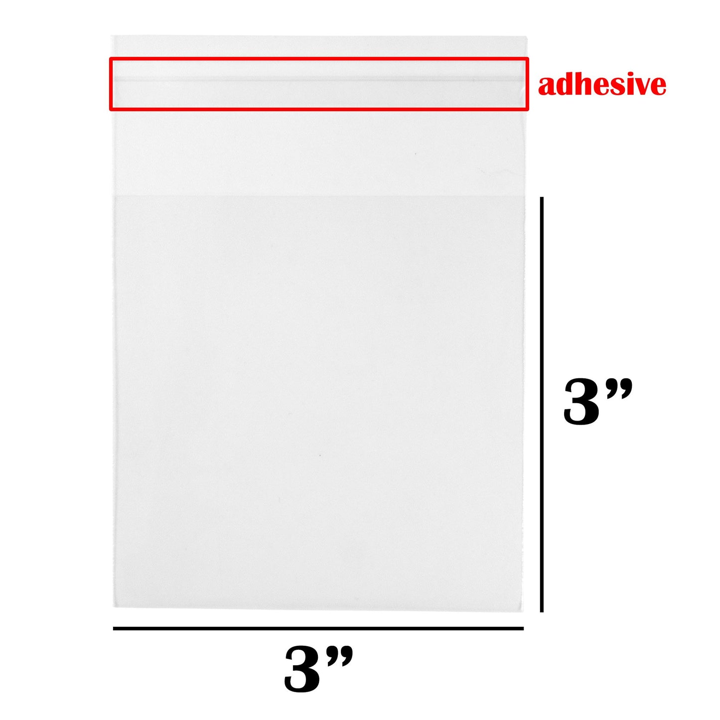 1.4-Mil Ultra Clear Self-Adhesive Re-Sealable OPP Packaging/Display Bags: for Merchandise/Handmade Jewelry/Cards/Crafts/Foods/Candles: High Clarity