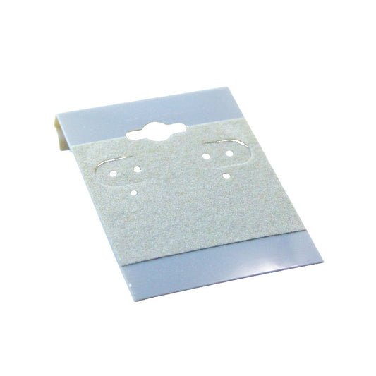 Grey Hanging Earring Display Cards with anti-scratch soft center for various earrings.