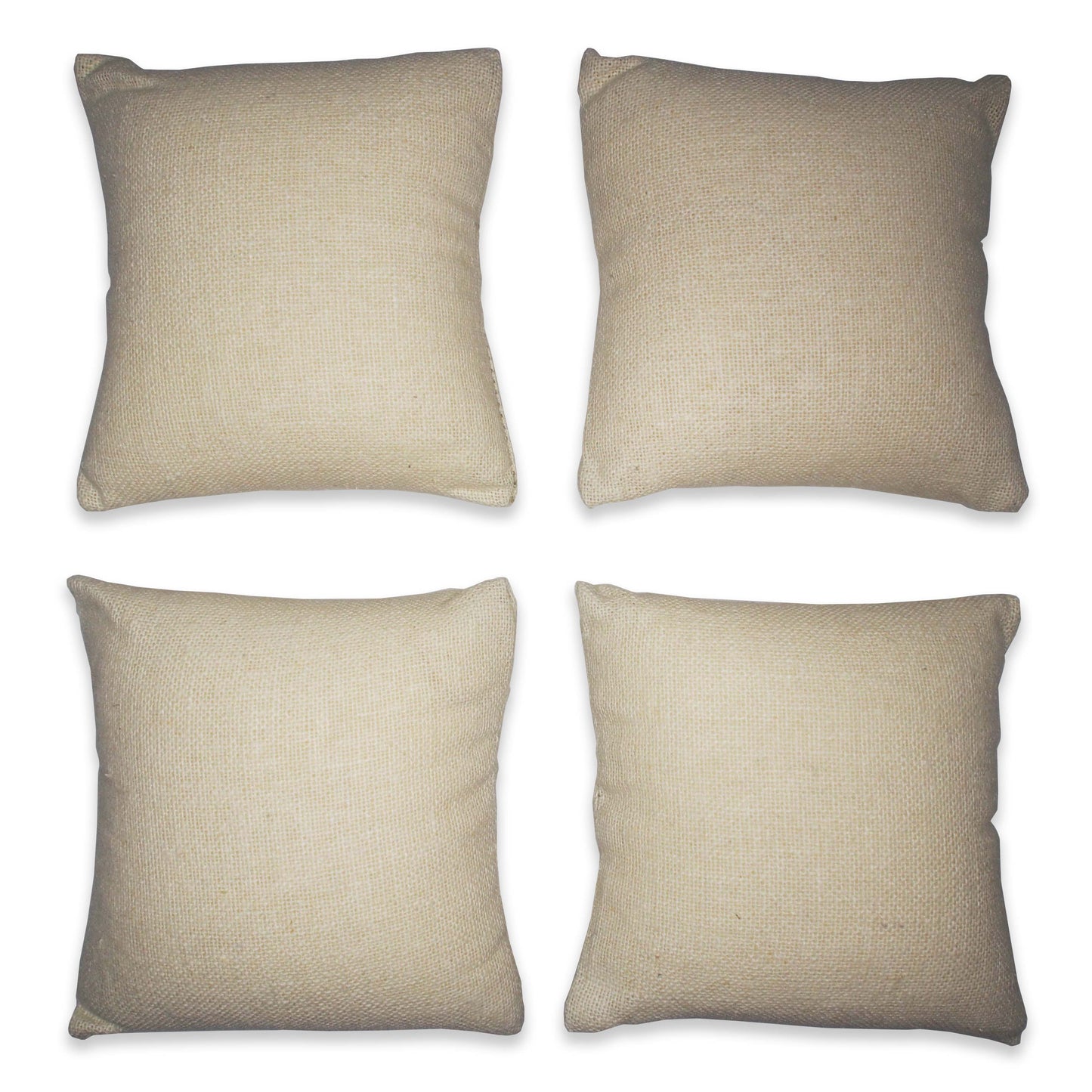 4" Beige Linen Pillow Displays