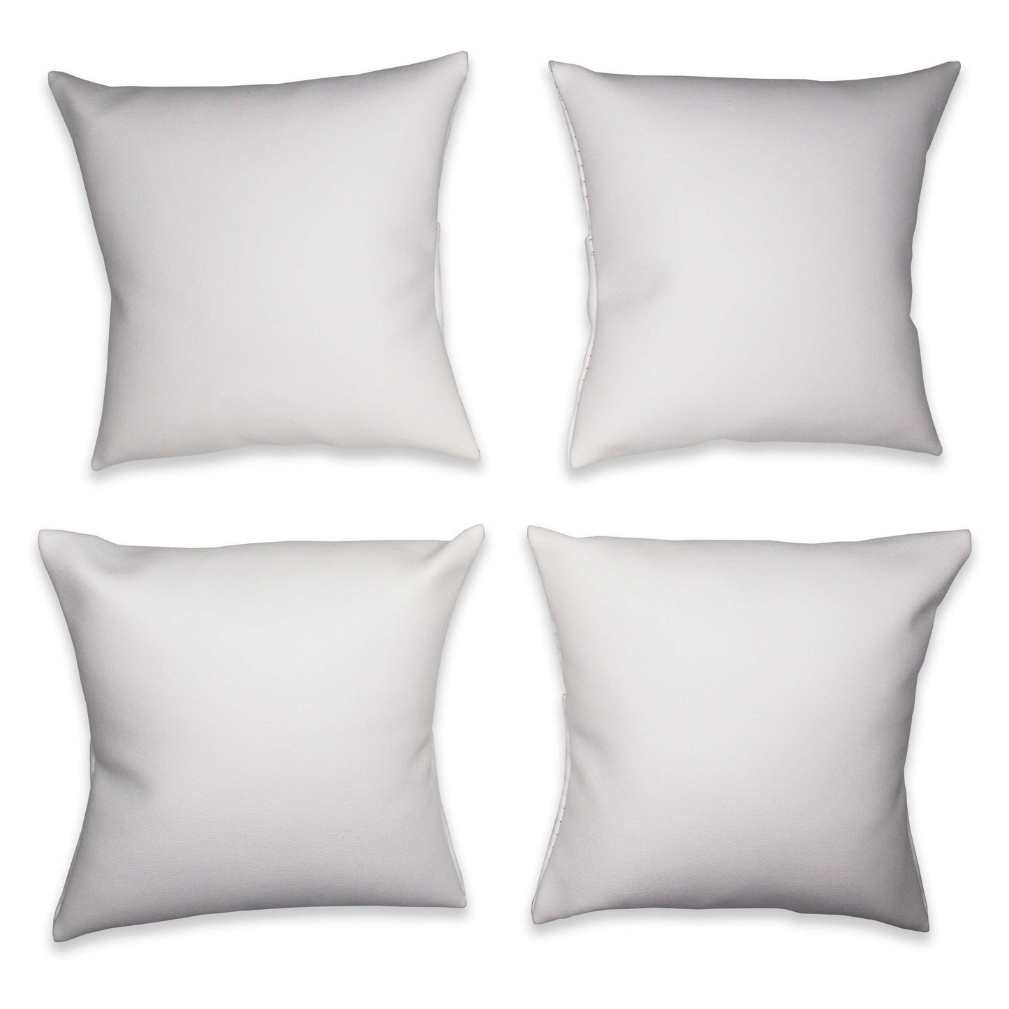 4" White Leatherette Pillow Displays