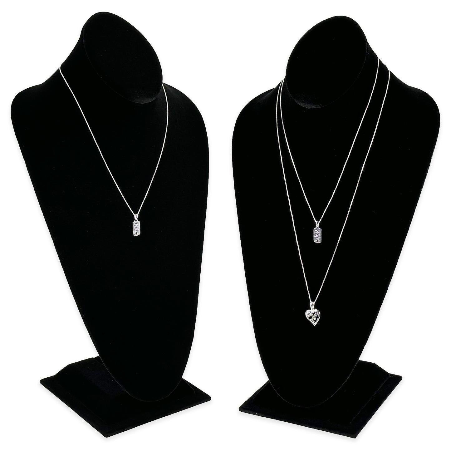 Oval top with slim base, necklace display bust