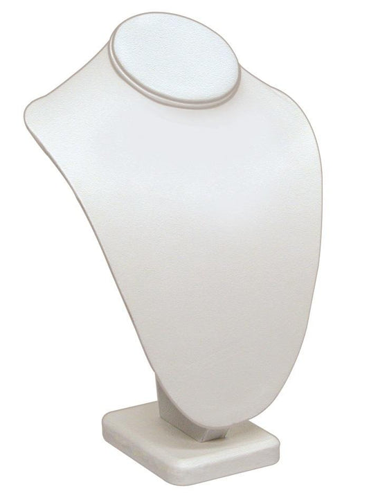 11"H White Classic Style Necklace Display