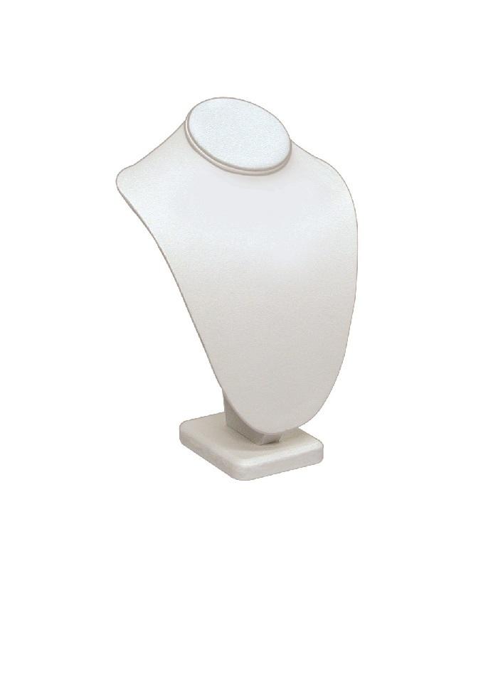 7 1/2"H White Classic Style Necklace Display