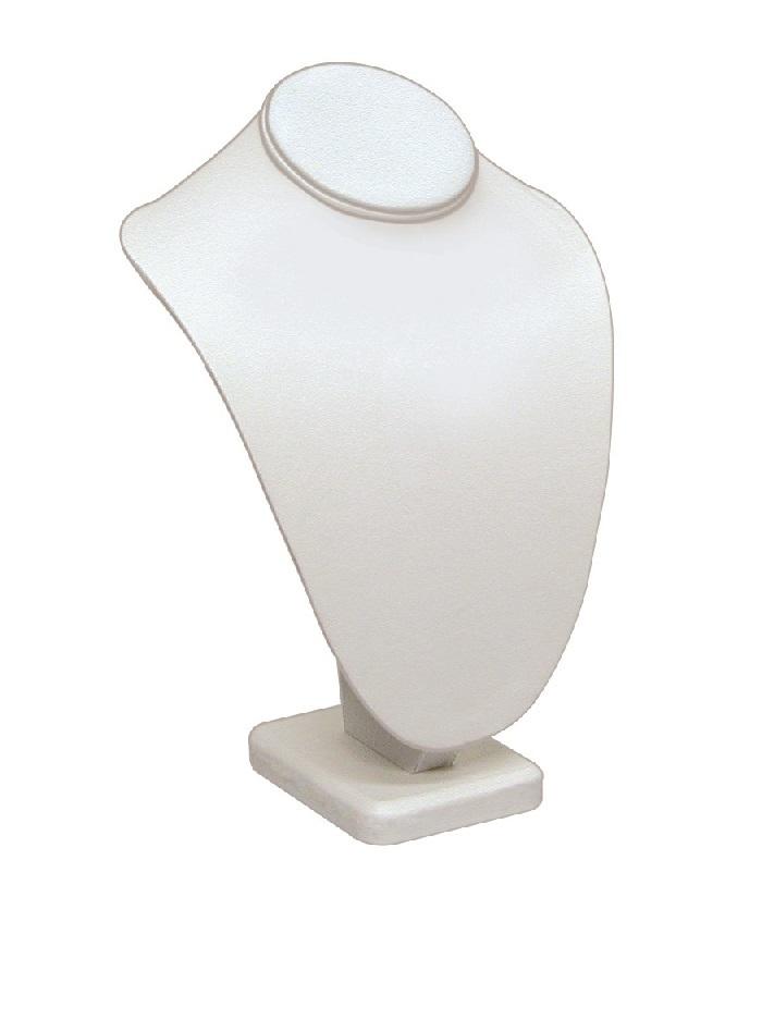 10"H White Classic Style Necklace Display