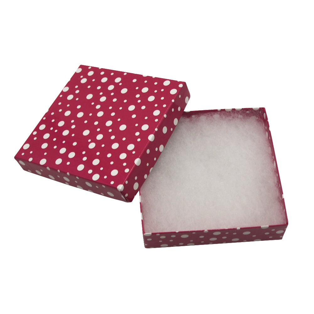 Assorted Glossy Polka Dot Cotton Filled Boxes
