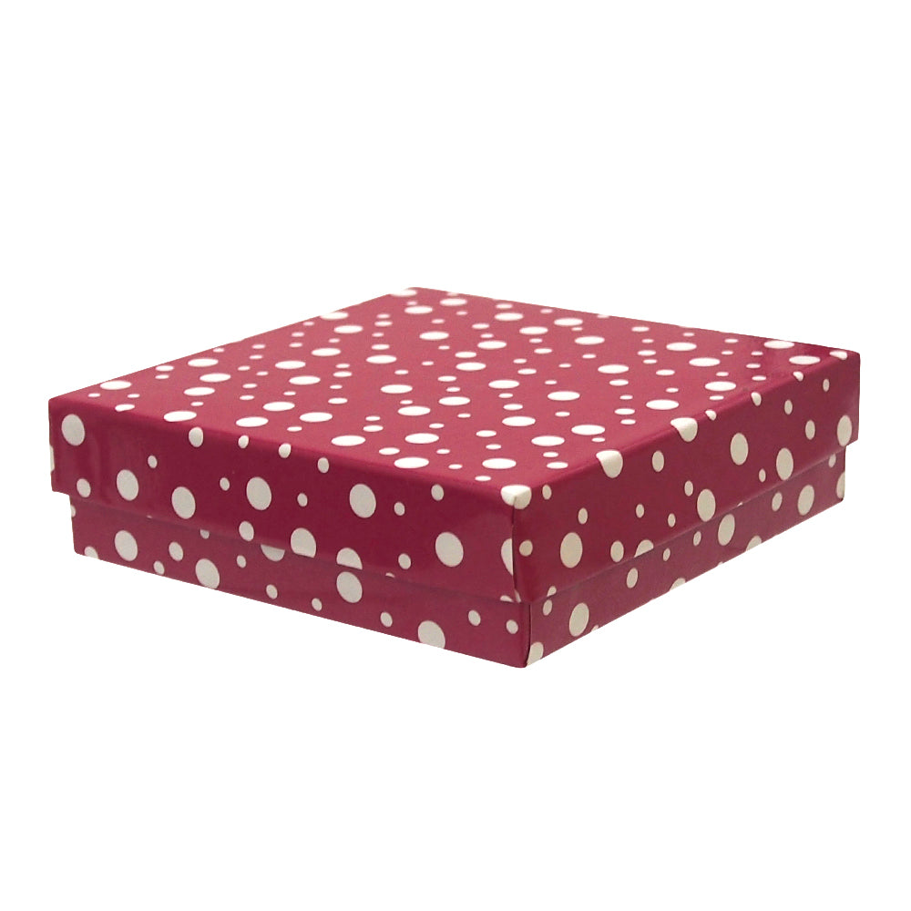 Assorted Glossy Polka Dot Cotton Filled Boxes