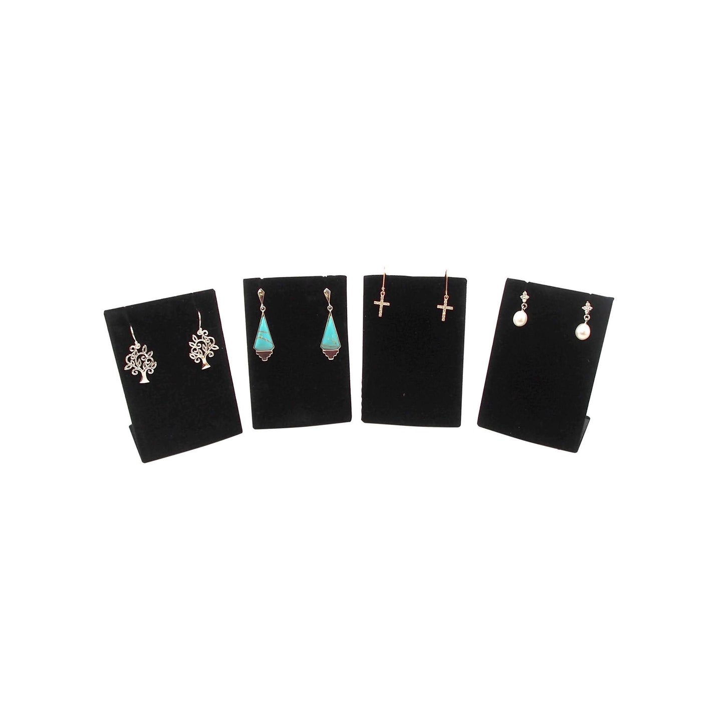 Black Single Rectangular Earring Display