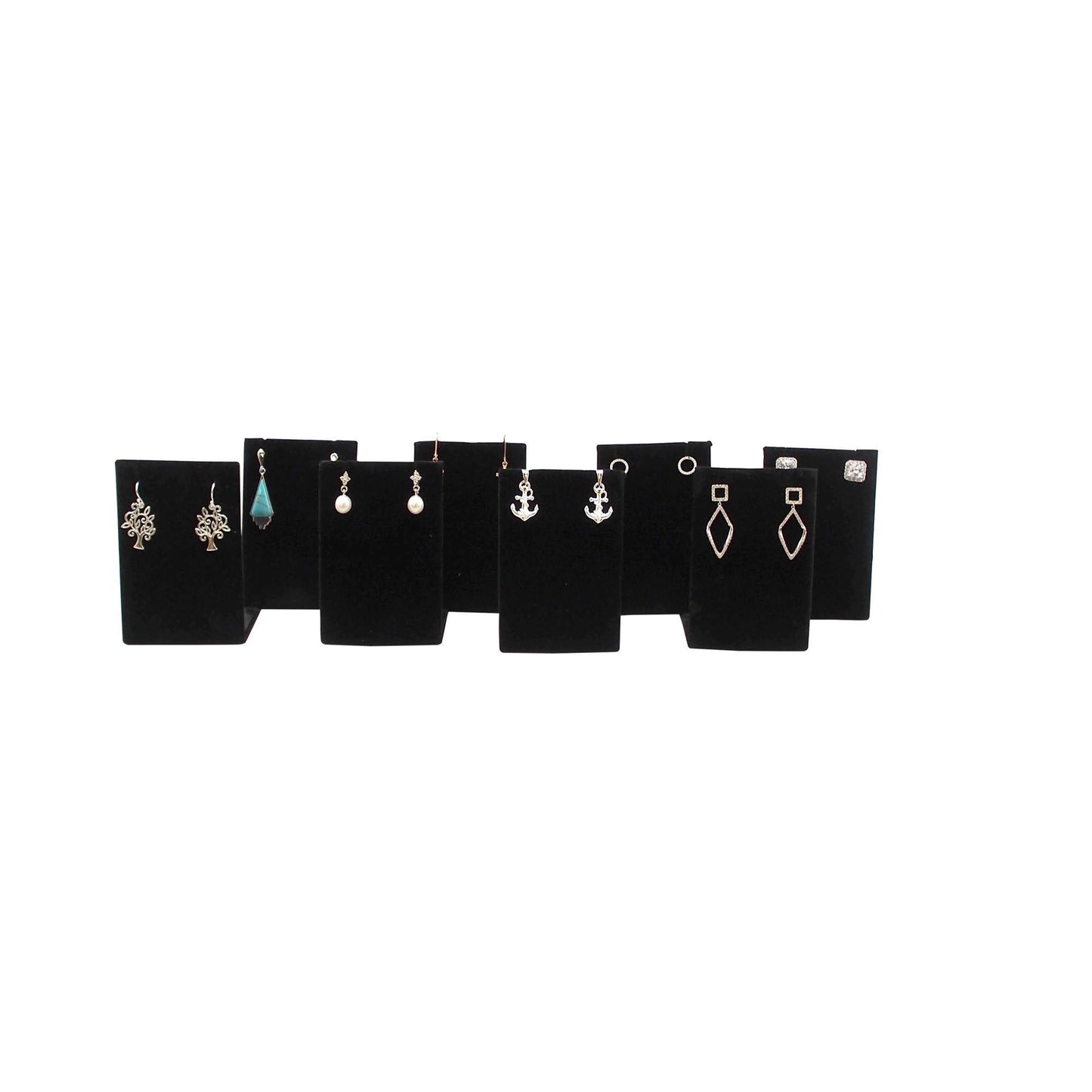 Black Single Rectangular Earring Display