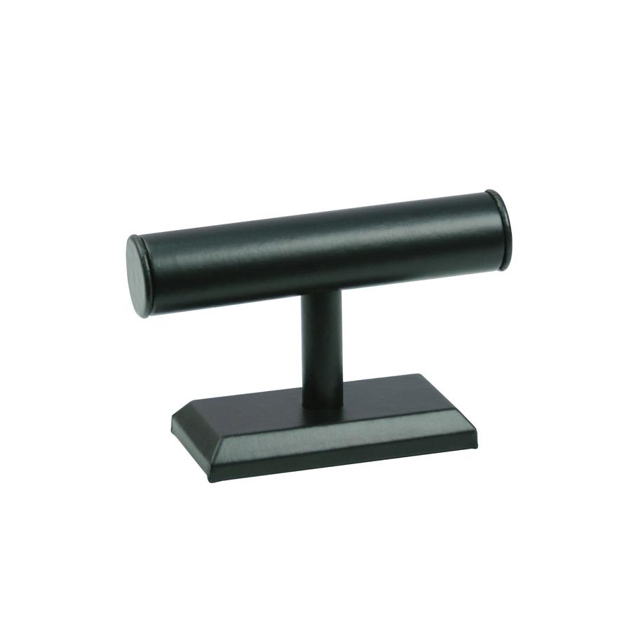 Black Leatherette Bracelet Display 5"H T Bar