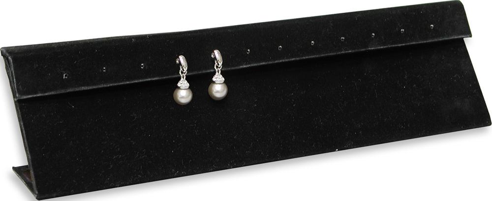 Black Flapped Pierced Earring Display for up to 6 Pairs.