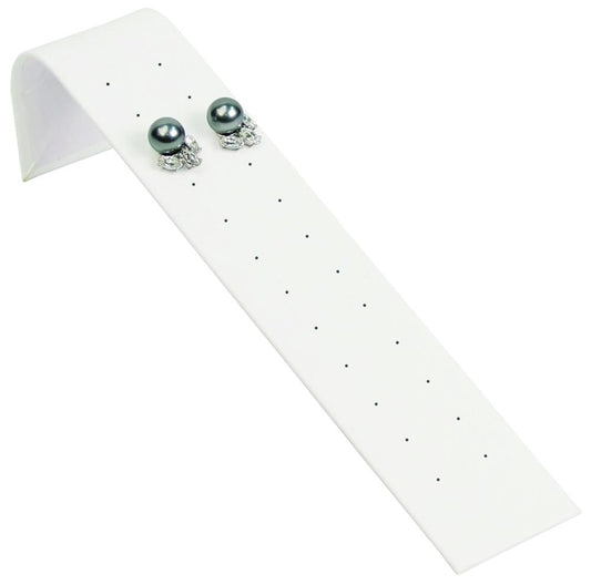 White Earring Ramp Display for up to 12 Pair of Studs