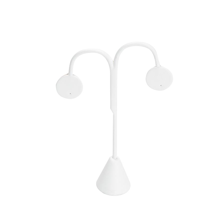 Beige Linen Single Earring Display Tear Drop Shape 4 3/4"H