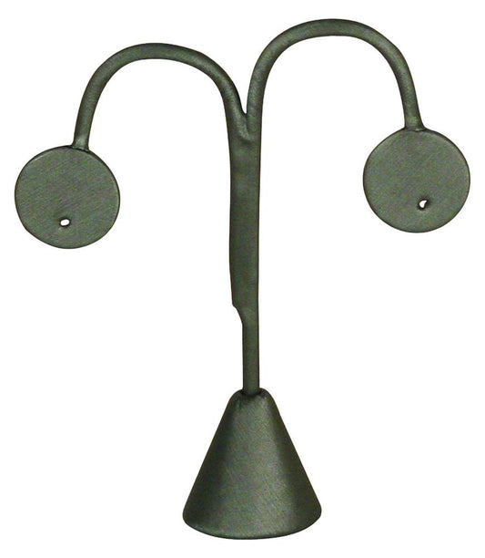 Steel Grey Single Earring Display Tear Drop Shape 6 1/4"H